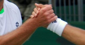 Tennis handshake